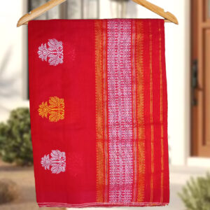 a Kesapat Cotton Sador Mekhela with unstitched Blouse piece